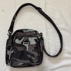 Lug Can Can Gray Camouflage Crossbody Bag ~ Everyday Travel Outdoor Adjustable